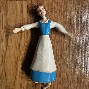 Vintage Disney Just Toys Belle Blue Dress White Apron Plastic Figure 4.5